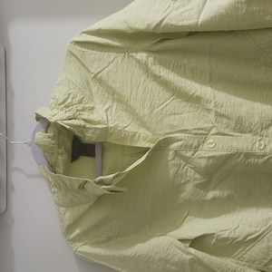 Vintage Multiples Lime Color Trench Coat / Jacket Travel Unique style Size Small